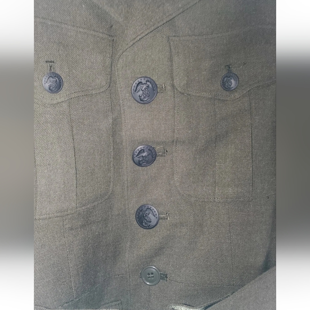 1960s Vintage Us Marine Corps Military Green Dress Un… Gem